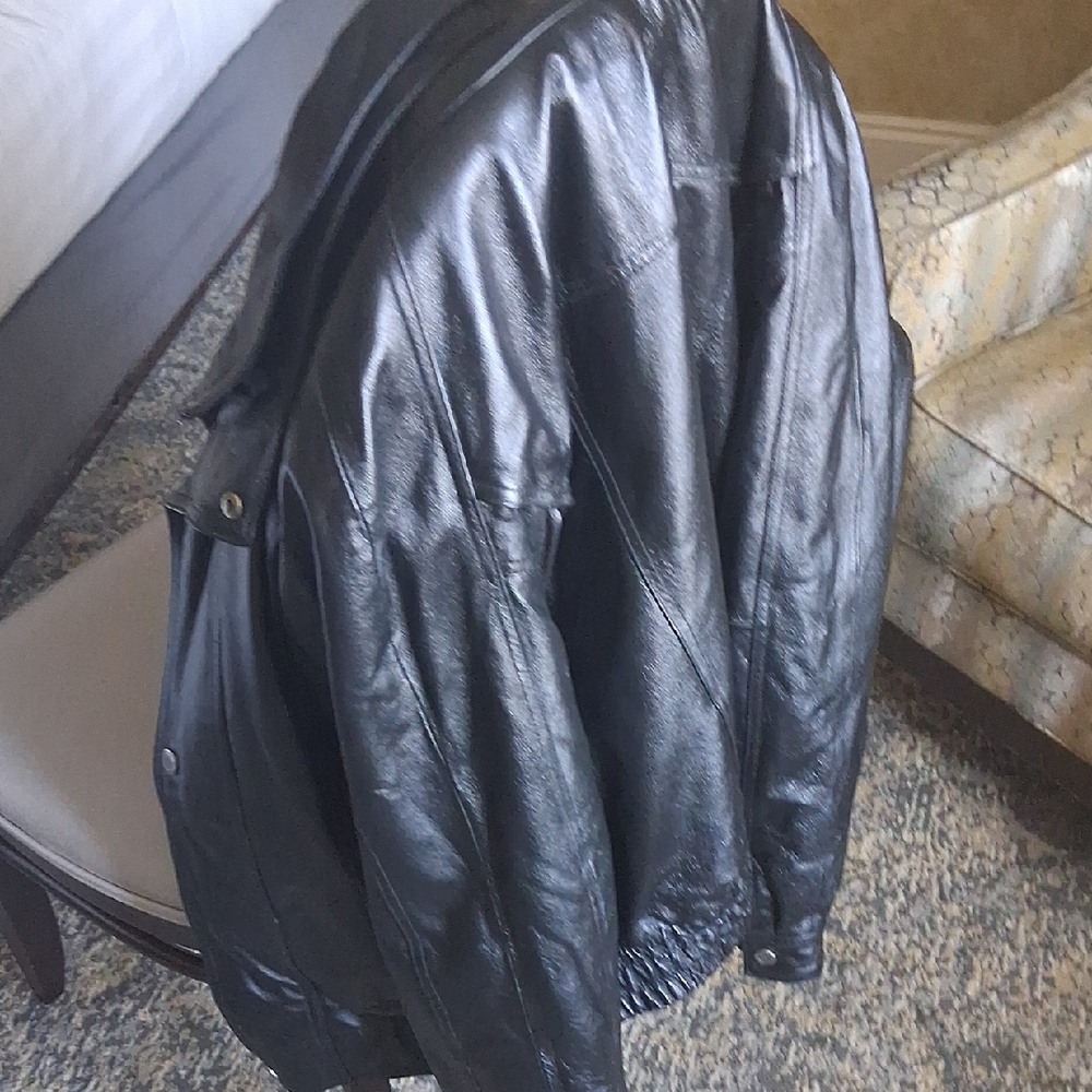 Wilsons Leather Classic Black Bomber Jacket